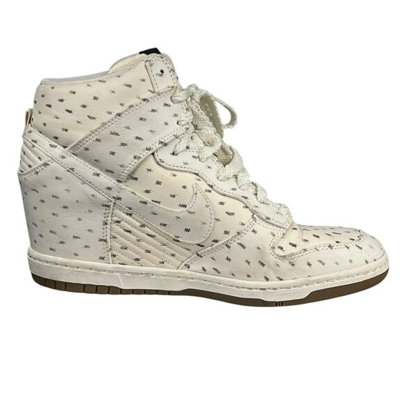 Nike Women’s Dunk Sky Hi Cream White Sail Wedge Sneaker Size US 7.5 - Picture 4 of 11